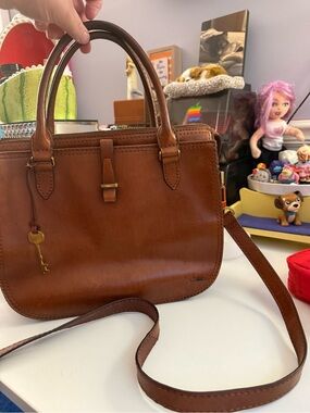 Vintage Fossil Ryder Leather Satchel Crossbody